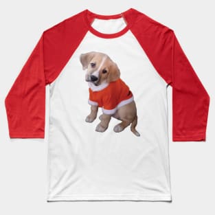 Puppy in Santa suit Baseball T-Shirt